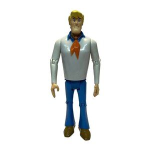 Vintage Scooby-Doo Fred 4.5" Action Figure Toy 2001Collectible Plastic Doll